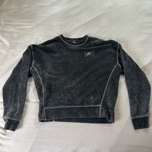 Nike black athletic sweatshirt with white pattern